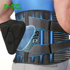 5XL Oversize Unisex Waist Support Belt Robust & Breathable Lower Back Brace Adjustable Lumbar Support Belt for Work Gym Yoga Fitness Exercise Waist Wrap Squat Support Healthcare Tool