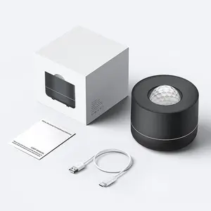 [BIG SALE ONLY TODAY] Aroma Diffuser, Starry Sky Projection Aromatherapy Humidifier, Night Light, Cool Mist Essential Oil Diffuser with LED Lights (Black)