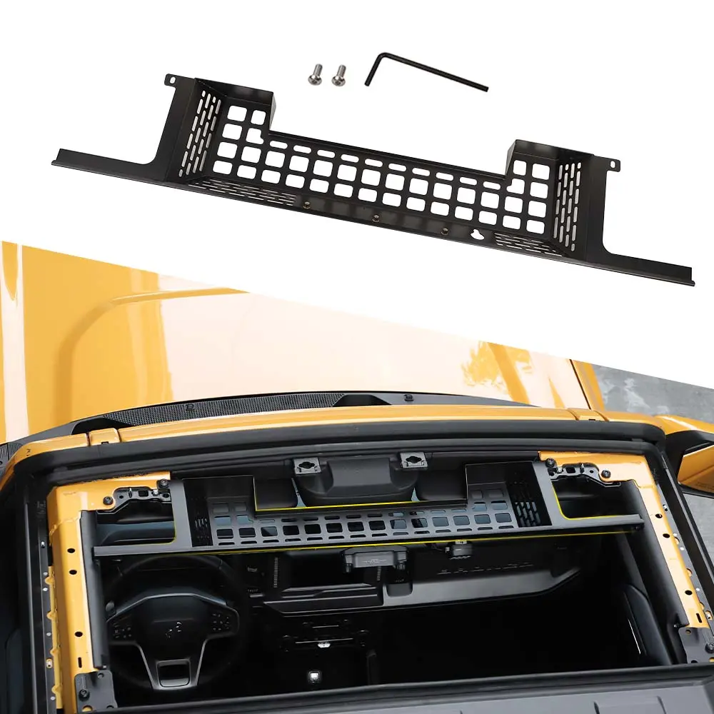 UV Coated Metal Overhead Storage Extension Bracket - Auto Interior Accessories, Polyurethane Coat, Scratch-Resist PU, Extend Overhead, Exact Fit for 2021+ Bronco Top Roof Side Front Rear Rack Cars