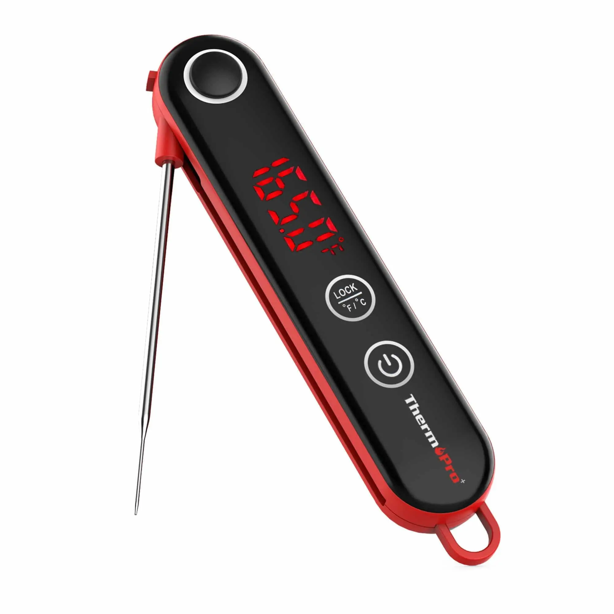Thermopro 8083577 LCD Grill & Meat Thermometer, Black & Red