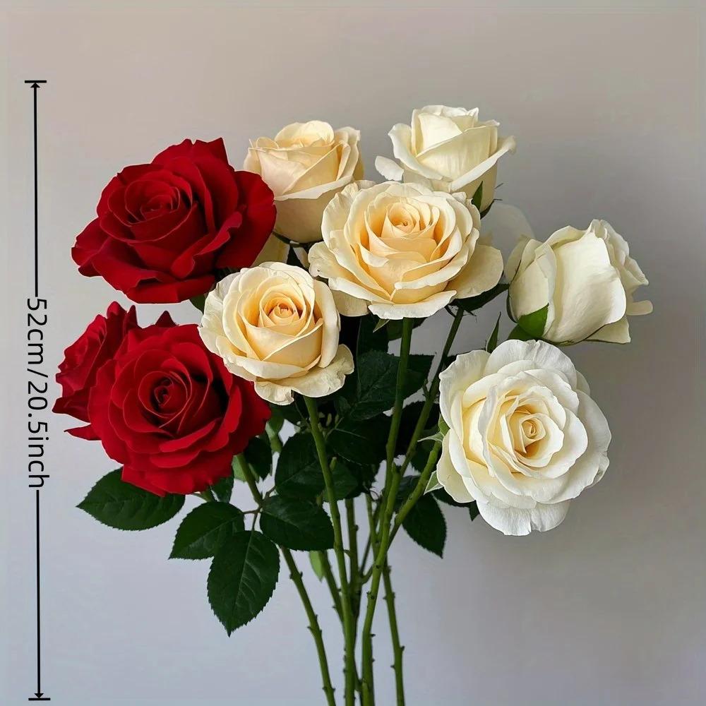 24 Simulated Rose Bouquets- Lifelike Long stem Artificial Flowers, Mother's Day, Home Decoration