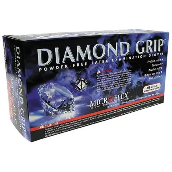 MICROFLEX MF300XL Diamond Grip Textured Work Safety Gloves, XL Size, Wet/Dry Grip for Home Improvement & Security Tasks