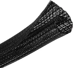 25ft 1/2 inch  Sleeve, Wire Loom Twire Protector tubing for USB , Cord Wraps for Electrical Cords, Audio Video ,  Sleeves Cord Management Protect  Chewing