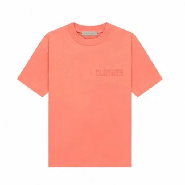 Oversized heavyweight T-shirt-coral