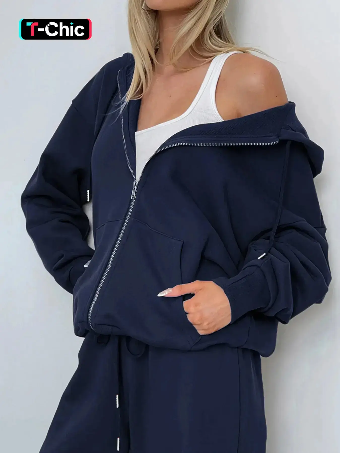 Women Fall Winter Long Sleeve Hoodie & Pants 2 Piece Set Casual Loose Tracksuit Ladies Sweatsuit Daily Outfit Tracksuit Solid Tracksuits Set Sweatsuit Sets Sweatsuit Outfits Sweatsuit Matching Set