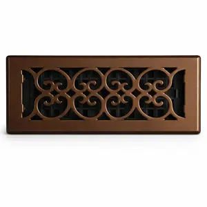 Decor Grates 4" x 12" Steel Floor Register – Oil Rubbed Bronze