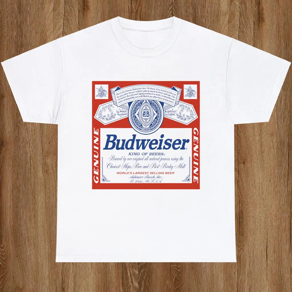 Budweiser King Of Beer Lager Beer Homage Shirt, Bud Beer Shirt, Beer T Shirt, Drinking Lover Tee, Men's Clothing, Outfit As Casual
