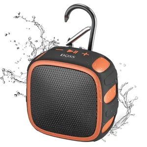DOSS Waterproof Portable Speaker with Big Sound, 22H Playtime, IPX67, Bluetooth 5.3, TWS Pairing, Audio, Smartphone bluetooth  shower Orange subwoofer OutdoorFun