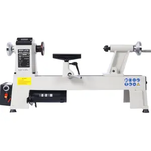 12" x 18" Wood Lathe, Benchtop Wood Lathe Machine 3/4 HP Infinitely Variable Speed 650-3800 RPM  for Woodworking, Woodturning