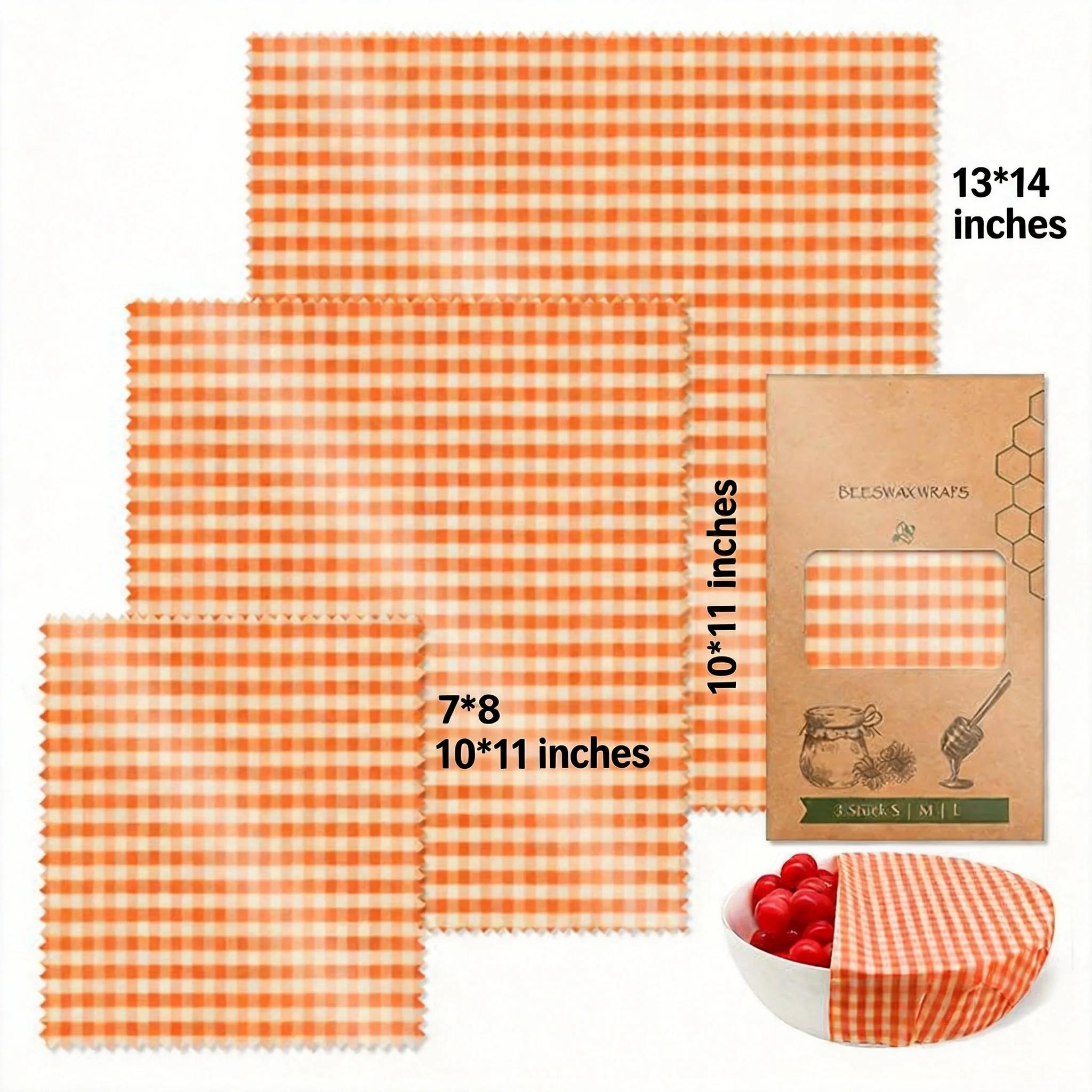 Beeswax Wraps&Beeswax Food Wraps&Eco-Friendly Beeswax Wraps&Plastic Free Food Storage&Kitchen Beeswax Wraps&Reusable Beeswax Food Wraps Set&Washable Beeswax Wraps