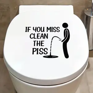 Funny Toilet Sticker, Bathroom Wall Decal, Fun Home Decor for Living Room, Bedroom, Kitchen, Unique Design for Kids' Rooms
