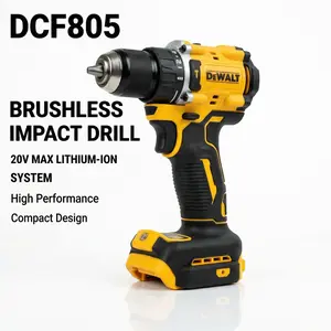 DEWALT DCF805 20V for Fastening Screws 1/2 Inch Compact driver woodworking equipment Variable Speed DrillKit  construction gear  work spanner wrench bolts