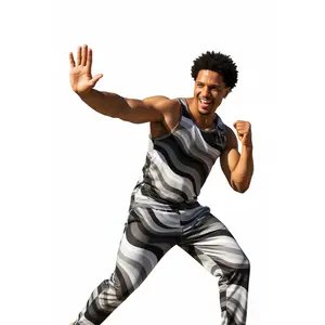 Copacabana Print Tank Top - Monochrome