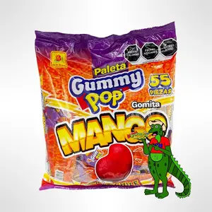 De La Rosa Gummy Lollipop Mango covered with Chilli 55pcs