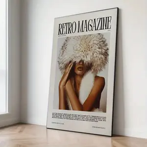 Vintage Magazine Style Ink Art Prints - Modern Classic Fashion Murals with Abstract Marble & Modern Abstract Design, Home Wall Decor for Living Room, Indoor-Outdoor Use, Perfect All-Season Gift, Abstract Marble Pattern