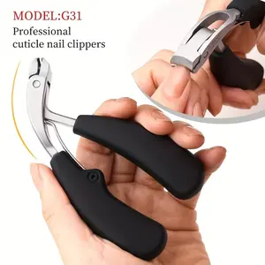 G31 High-End Nail Clippers, Manicure, Nail Care, Modern Design, Stainless Steel Blades, Concave Edges, Wide Opening, Splash Proof, Long Handle, Thick Nails, Nail Trimmer