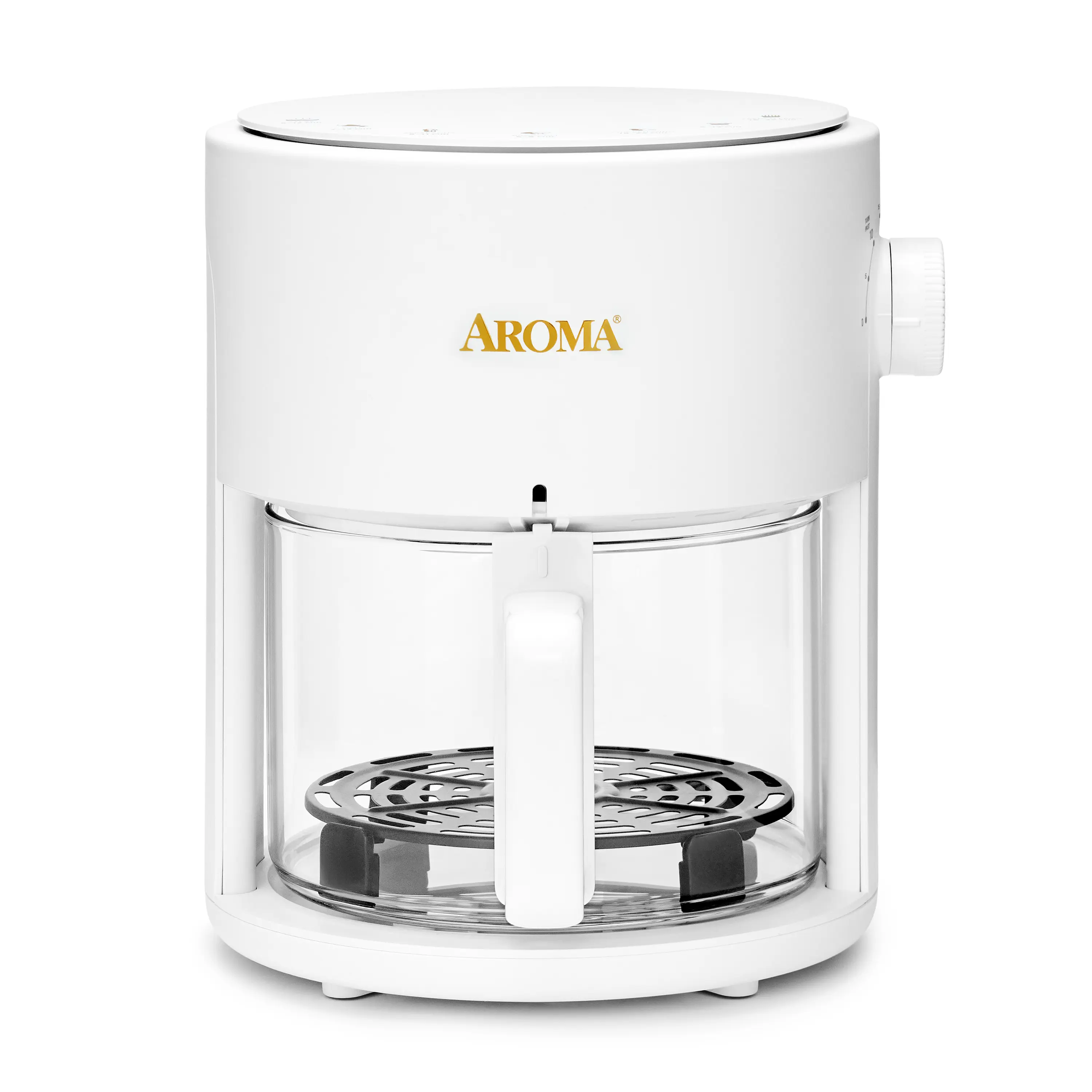 AROMA Glass Air Fryer and Countertop Convection Oven with Powerful 360Crispy Technology (3 Quart)