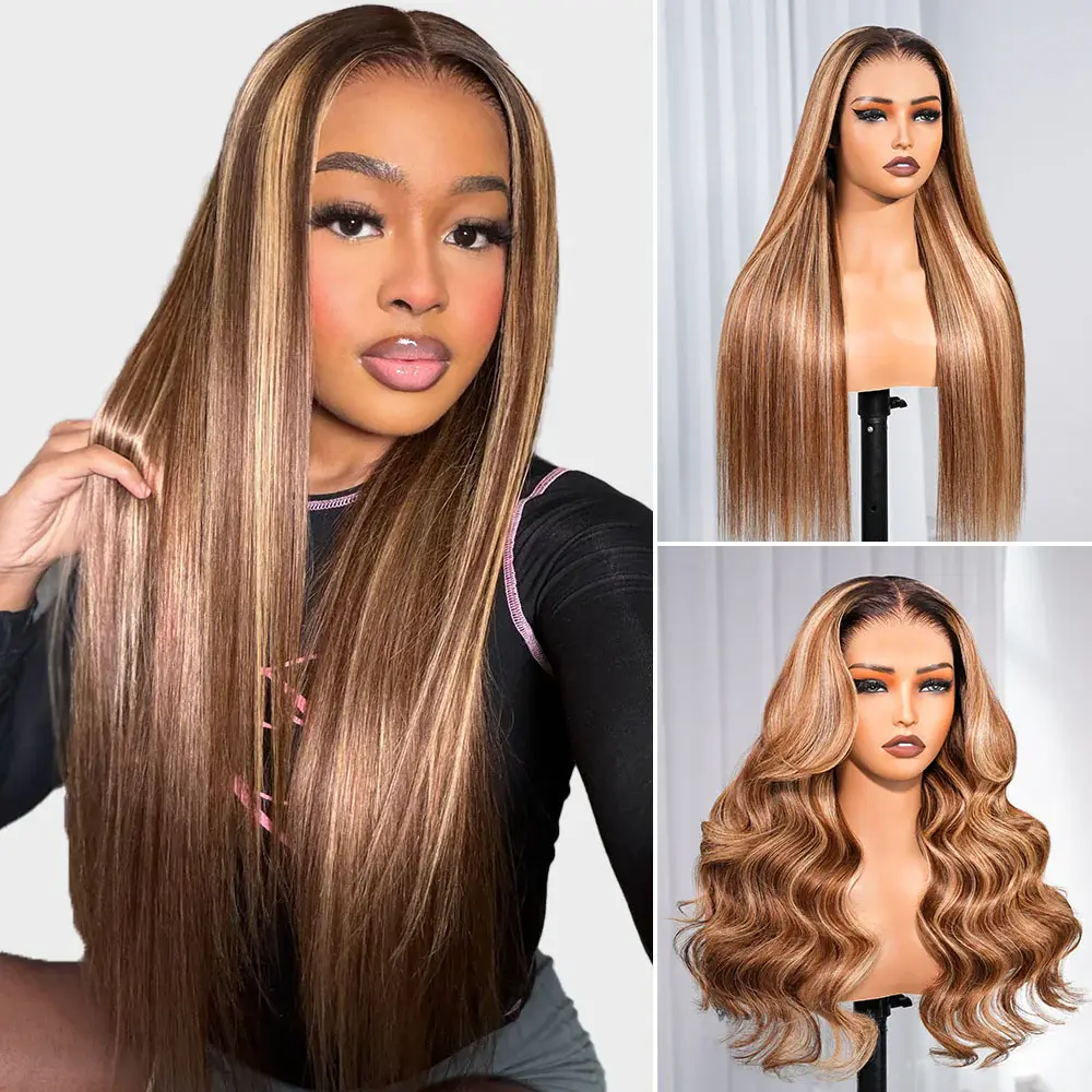 [NEW]Megalook Hair 13x6 Three-Go #2P427 Glueless Wigs Honey blonde with Drawstring 100% Human Hair Wig 320℉ Heat Resistant