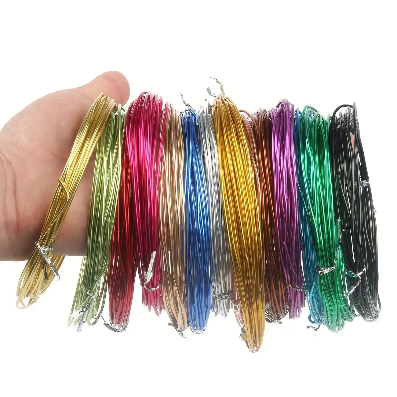 9-Piece Set Colorful Aluminum Wire, 0.8mm-10m DIY Bending Metal Wire, Ideal for Jewelry Making, Necklace Making Supplies, Sculpting, Floral Art, Christmas Decor, Crafts