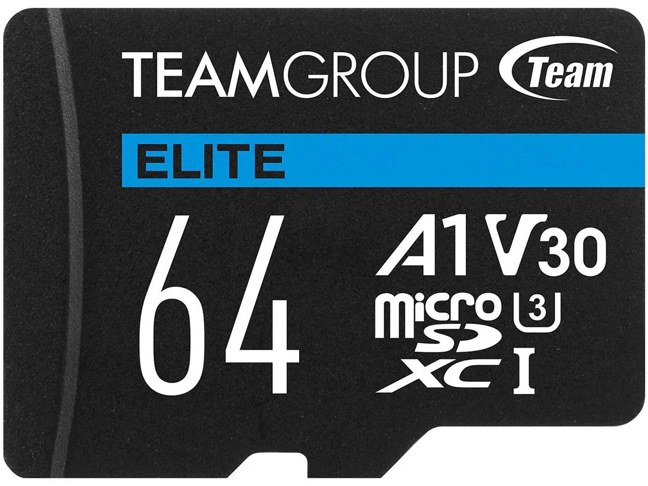 Team Group 64GB Elite microSDXC UHS-I U3, V30, A1, 4K UHD Micro SD Card with SD Adapter, Speed Up to 100MB/s (TEAUSDX64GIV30A103) Team Group 64GB Elite microSDXC UHS-I U3, V30, A1, 4K UHD Micro SD Card with SD Adapter, Speed Up to 100MB/s (TEAUSDX64GIV30A103)