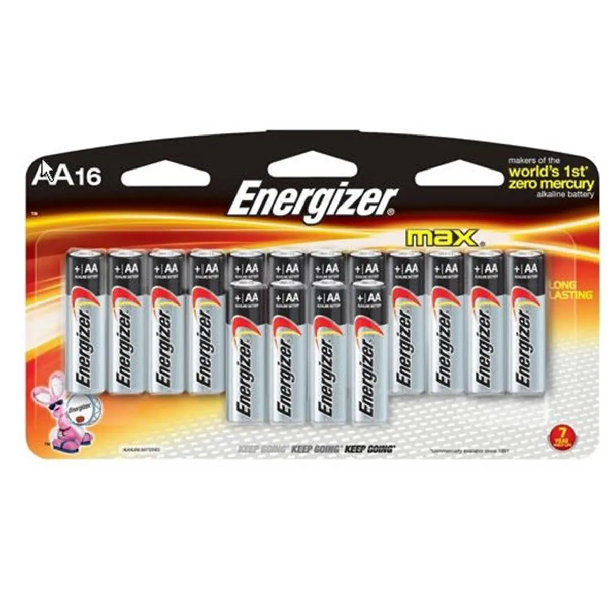Energizer Max Series Alkaline AA Batteries - 16 Pack, High Capacity Long Lasting Extra Replacement Batteries for Sports & Outdoor Cycling Equipment, Extra Battery