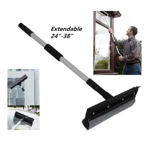 38" Extendable Window Squeegee Cleaner Long Handle Car Cleaning Window Glass