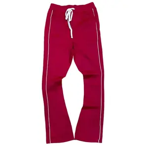 100-470 - Track Stacked Fit Pants (Red)