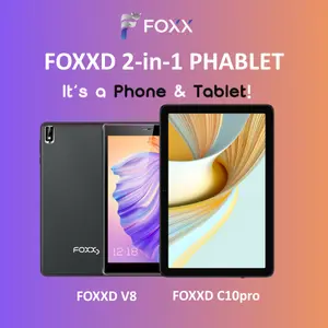 FOXXD 2-in-1 Phablet V8 & C10pro: Phone & Tablet in One, 800x1280 Display, 4GB RAM, 64GB Storage expandable up to 1TB, 5MP Camera, 5000mAh Battery, Android 15, Ideal for Studying, Working, Gaming