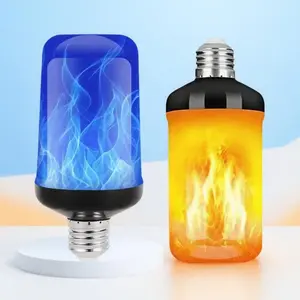 LED Flame Effect Bulb, 2835 Smd Chip High Brightness Flame Effect Bulb, Efficient Energy Saving LED Lamp for Home Yard Bar Coffee Shop
