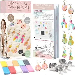 Patemby 183PCS Polymer Clay Earring Making DIY Kit - Handmade Crafts Set, Home & Festive Party Supplies, Gift for Teen Girls & Adults
