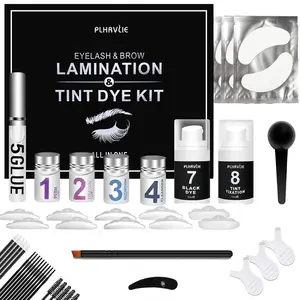 Lash Lift and Brow Lamination Kit Black Color Kit Long Lasting Professional Salon-Quality Lash Perm Kit Easy for Beginner and Safe Effective Results Salon or DIY Use