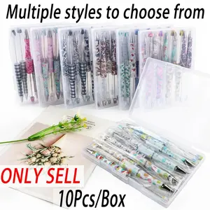 DIY Beadable Pen Kit, 10pcs/set DIY Personalized Pen, School Office Stationery, DIY Gift for Friends, Birthday Gift, Ballpoint Pen Kit