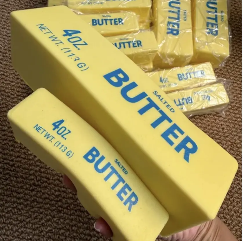 Butter Stick Squishy Toy, Slow Rising Stress Relief Squeeze Toy, Realistic Novelty Prank Toy for Kids and Adults