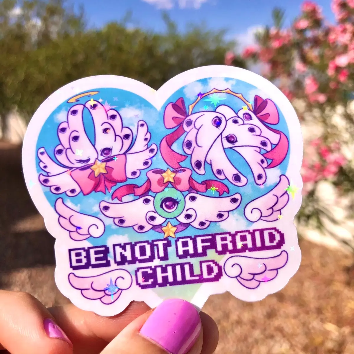 Be not afraid child biblically accurate angels sticker