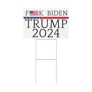 F*** Biden, TRUMP 2024 for President Plastic Yard Sign Decor Aluminium