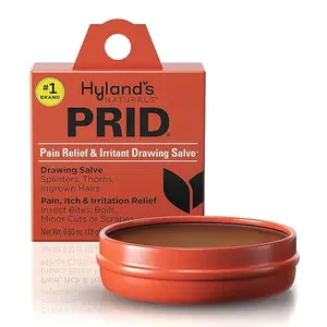 Hyland's PRID Drawing Salve, Topical Skin Irritation Relief, For Splinters, Thorns, Ingrown Hairs, Itch Relief for Bug Bites, Boils, Minor Cuts and Scrapes, 18 Grams