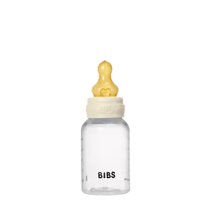 BIBS Baby BPA-Free PP Bottle Set 5oz with Natural Rubber Latex Nipple - Ivory