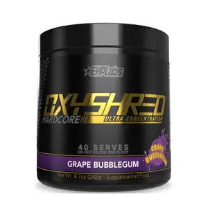 EHPlabs OxyShred Hardcore 40 Serves | High-Stim Pre-Workout Energy & Focus Formula | L-Carnitine, Natural Caffeine, B-Vitamins & Nootropics | Zero Sugar, Vegan-Friendly & Gluten-Free | Intense Performance Support