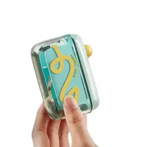 Automatic Floss Dispenser Box for Dental Hygiene, Floss Glide, Multi-Dopamine Design, Portable Compact High-Aesthetic Mini Travel Toothpick Holder, Safe for Outdoor Use