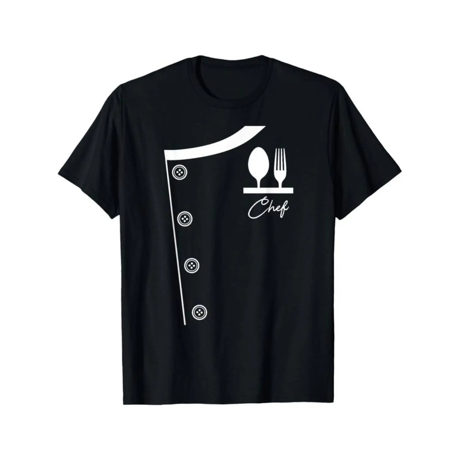 100% Cotton Summer t Shirts Chef Shirt Uniform Jacket Cooking Tee Gift T-Shirt