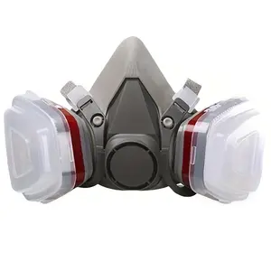 Half Face Mask with Filter, Reusable Dustproof Mask, Safety Mask for Paint, Woodworking, Construction, Polishing, Chemical, DIY