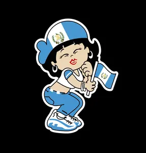 Guatemala Lady Decal chapina flag Decal guatemalan Girl Vinyl Sticker guatemalte