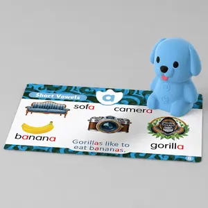 Educational Interactive Talking Card Toy for Young Children — Talking Flashcard Reader with 81 Cards and Button Cell