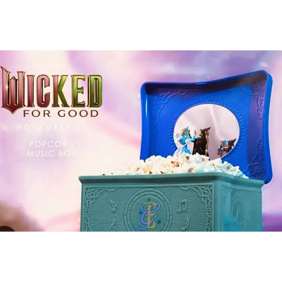 Regal Cinemas Wicked For Good Exclusive Musical Popcorn Bucket - Limited Edition Collectible Music Box with Premium Construction, Home Decor, Artwork, Gift Option