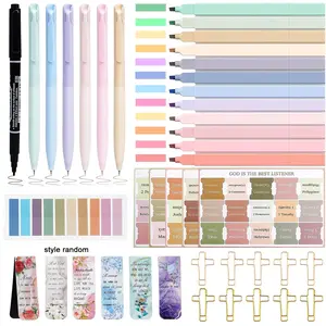 Bible Study Supplies [41 PCS] for Women - Bible Journaling Kit with No Bleed Highlighters & Smooth Writing Pens, Bible Tabs Set and Bible Verse Gifts for Scripture Study