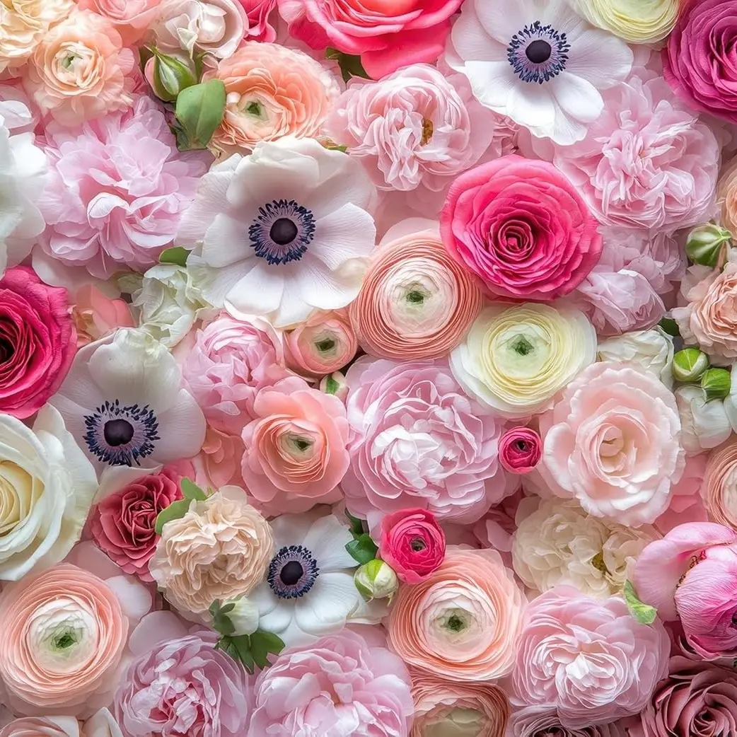 Pastel Ranunculus & Anemone Flower Bulb Mix – 50 Premium Bulbs for Planting | Romantic Light Colors | Easy to Grow Perennials for Garden Beds, Pots & Borders