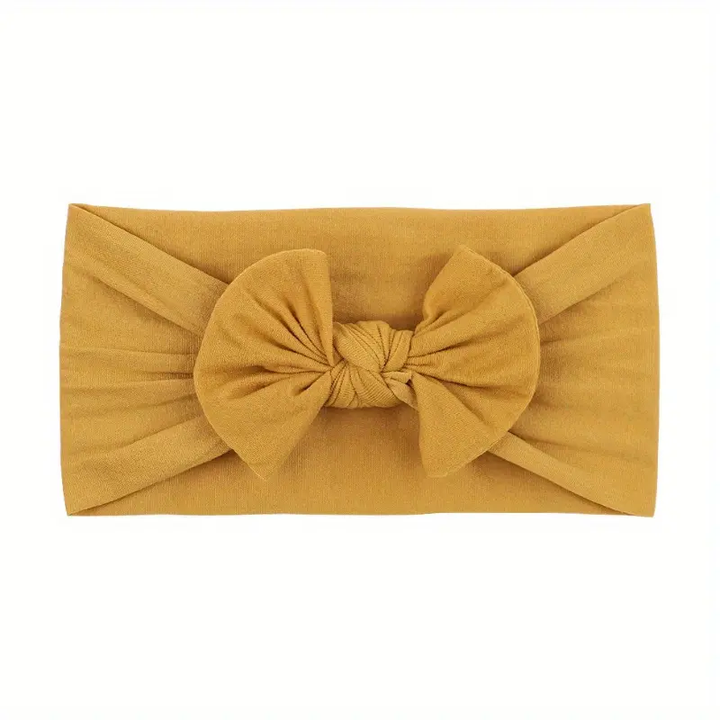 Candy Colors Baby Bowknot Knotted Headband Broadside Headband Kids Girls Boutique Elastic Protect Turban Headwear Kids Hair Accessories Cute Hair Accessories Elastic Hair Accessory Hairstyle Accessory
