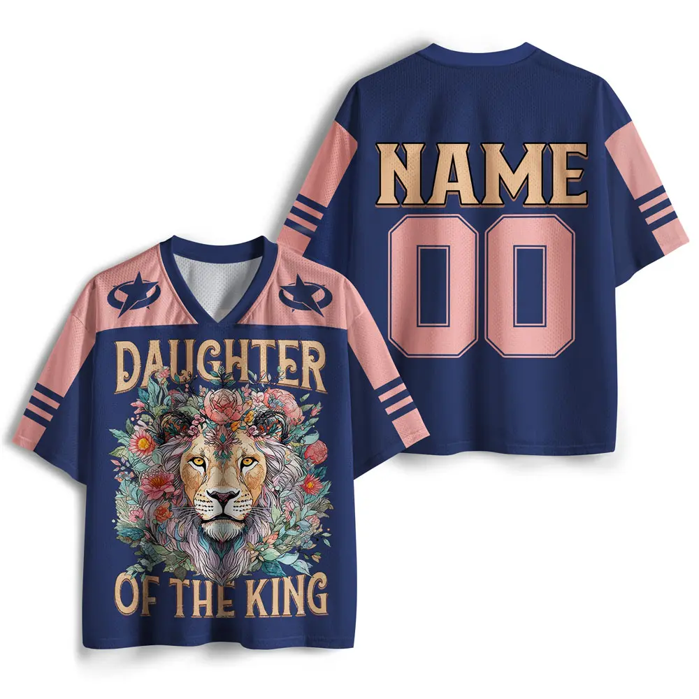 Personalized Daughter Of The King Christian Mesh Jersey, Unisex Summer Leisure Wear, Must-Have for Style Lovers, Sports Top, Short Sleeve Jersey, Menswear