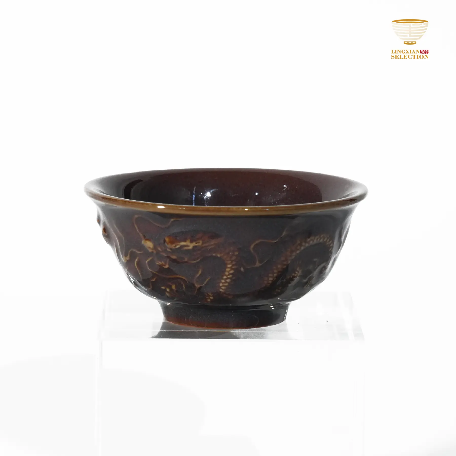 Xu Yangui · Amethyst Mist Cloud Dragon Jian Zhan Series Teacup | Purple Hues of Elegance · Auspicious Cloud Dragon · Oriental Aesthetic Cup
