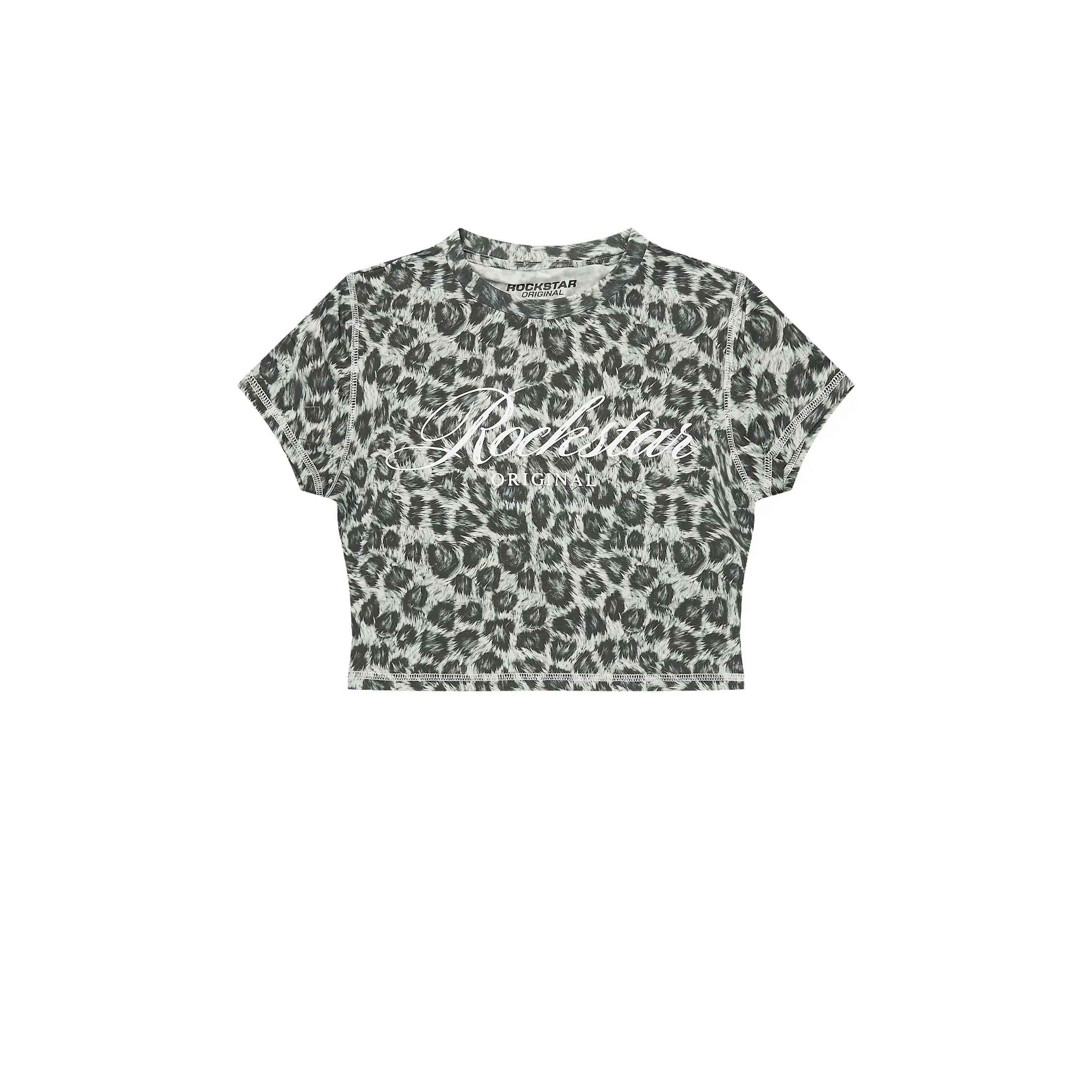 Sharae Grey Cheetah Baby Tee Shirt